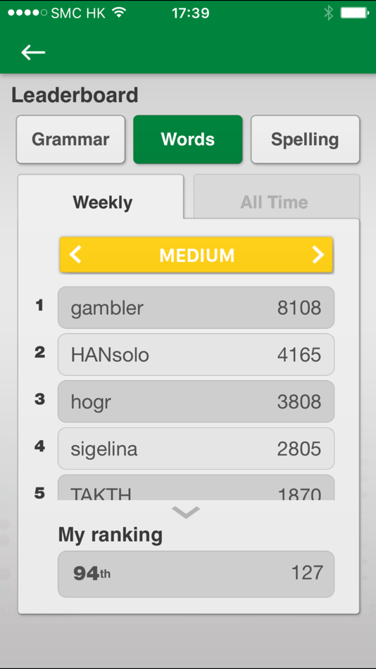#5. Johnny Grammar Word Challenge (iOS) 由: British Council