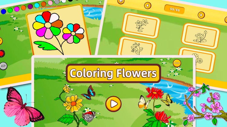 Coloring Flowers 123
