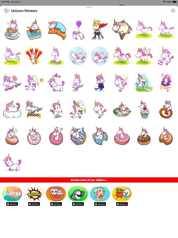 Screenshot #6 pour Unicorn Stickers ⋆