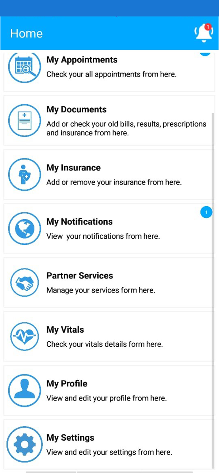 HealthxApp screenshot 1