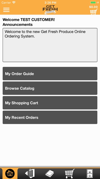 Get Fresh Produce Checkout