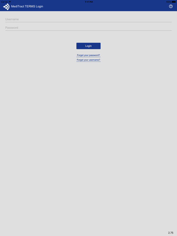 MediTract TERMS iPad screenshot