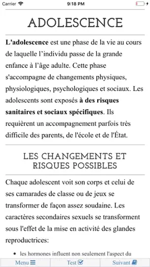Capture d'écran de Prepa AS-AP sur iPhone 9