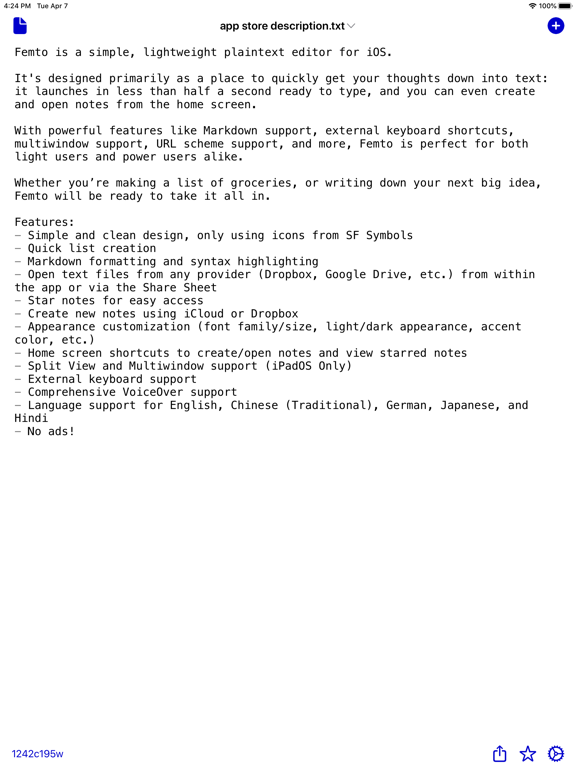 Screenshot #5 pour Femto Editor