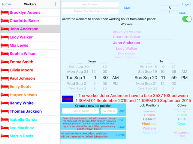 Work Check-Ins - Time Sheet(圖2)-速報App