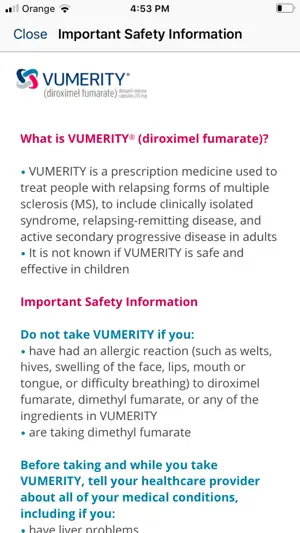 myVUMERITY screenshot 2