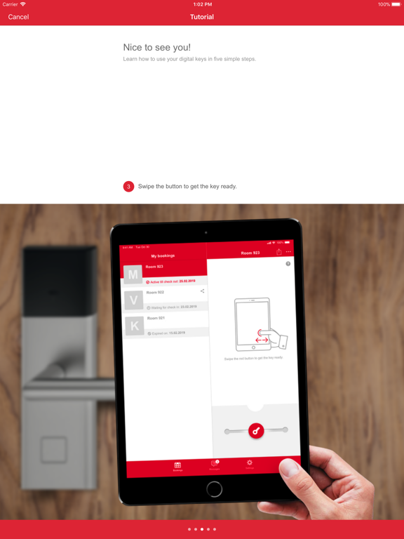 Häfele Access Hotel iPad screenshot