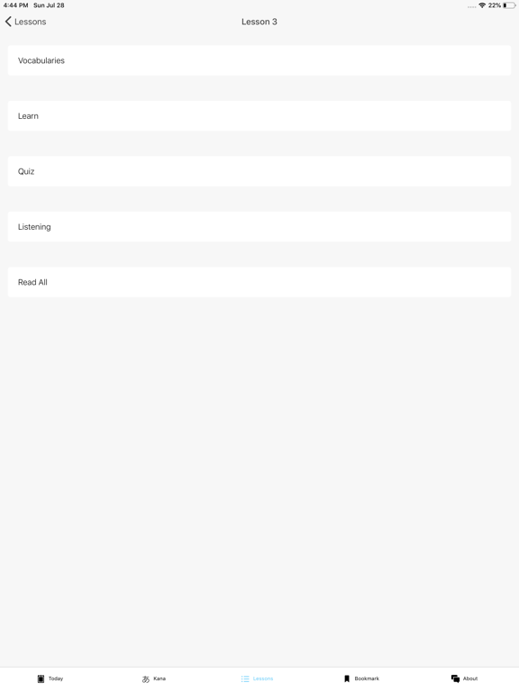 Japanese Daily 每日日本語 iPad screenshot 5 - Education app