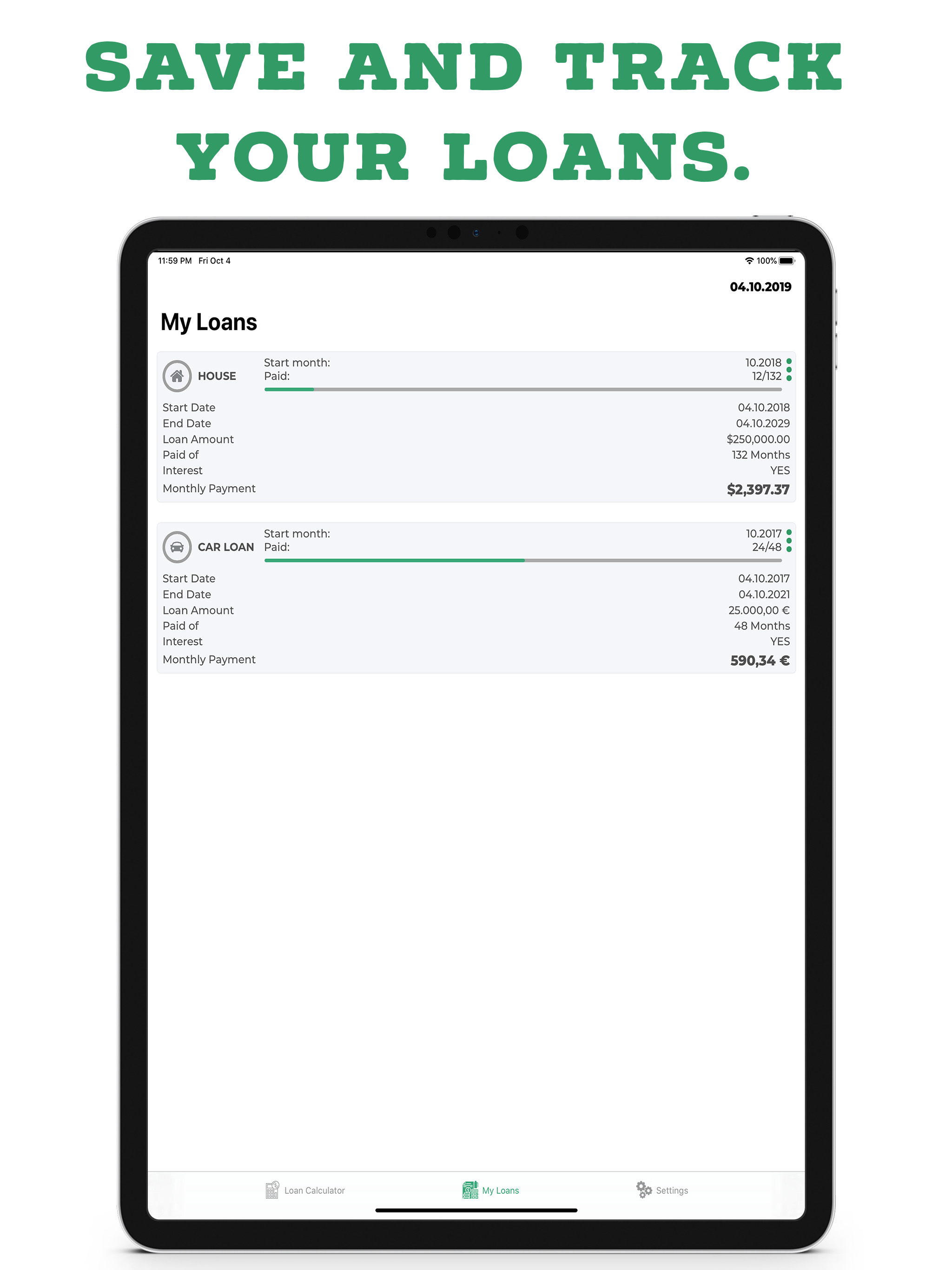 Loan Calculator and Manager screenshot 8