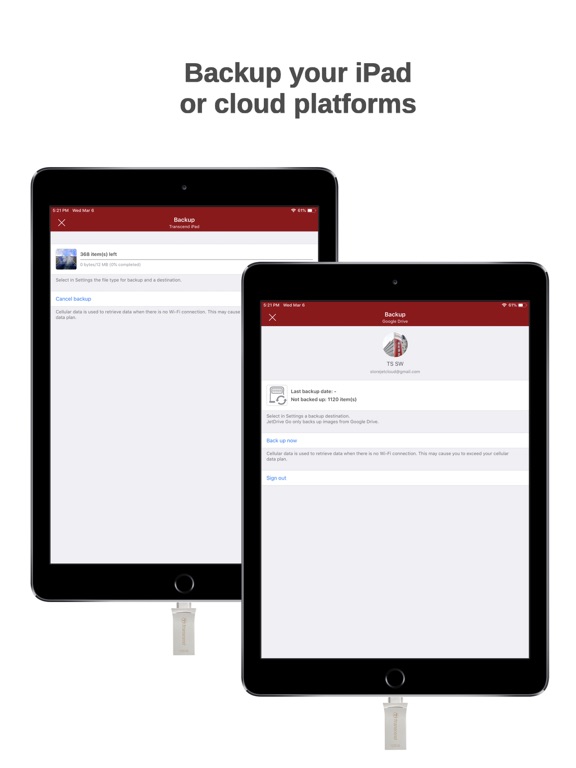 JetDrive Go iPad screenshot 5 - Utilities app