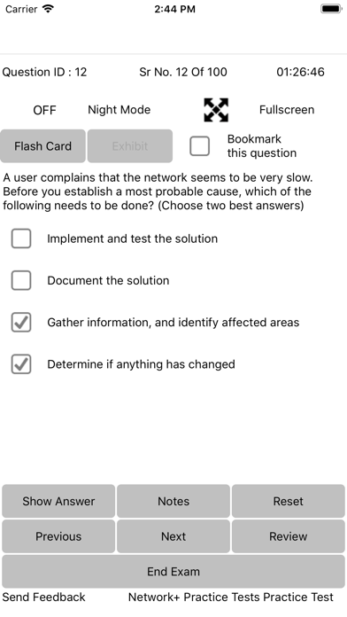 Exam Simulator For Network+ Screenshot