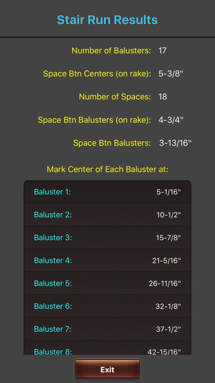 Baluster Calculator Elite