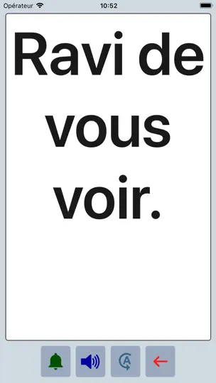 Capture d'écran de Assistance Parole Bouton sur iPhone 5