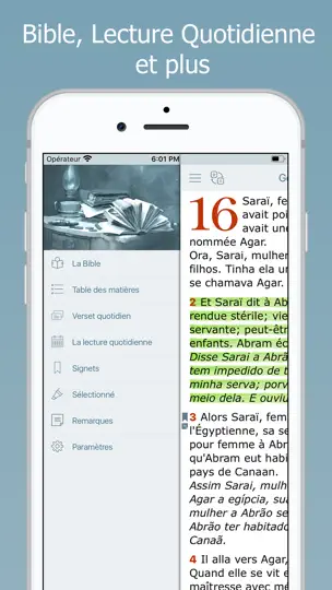 Capture d'écran de La Bible Bilingue En Français sur iPhone 5
