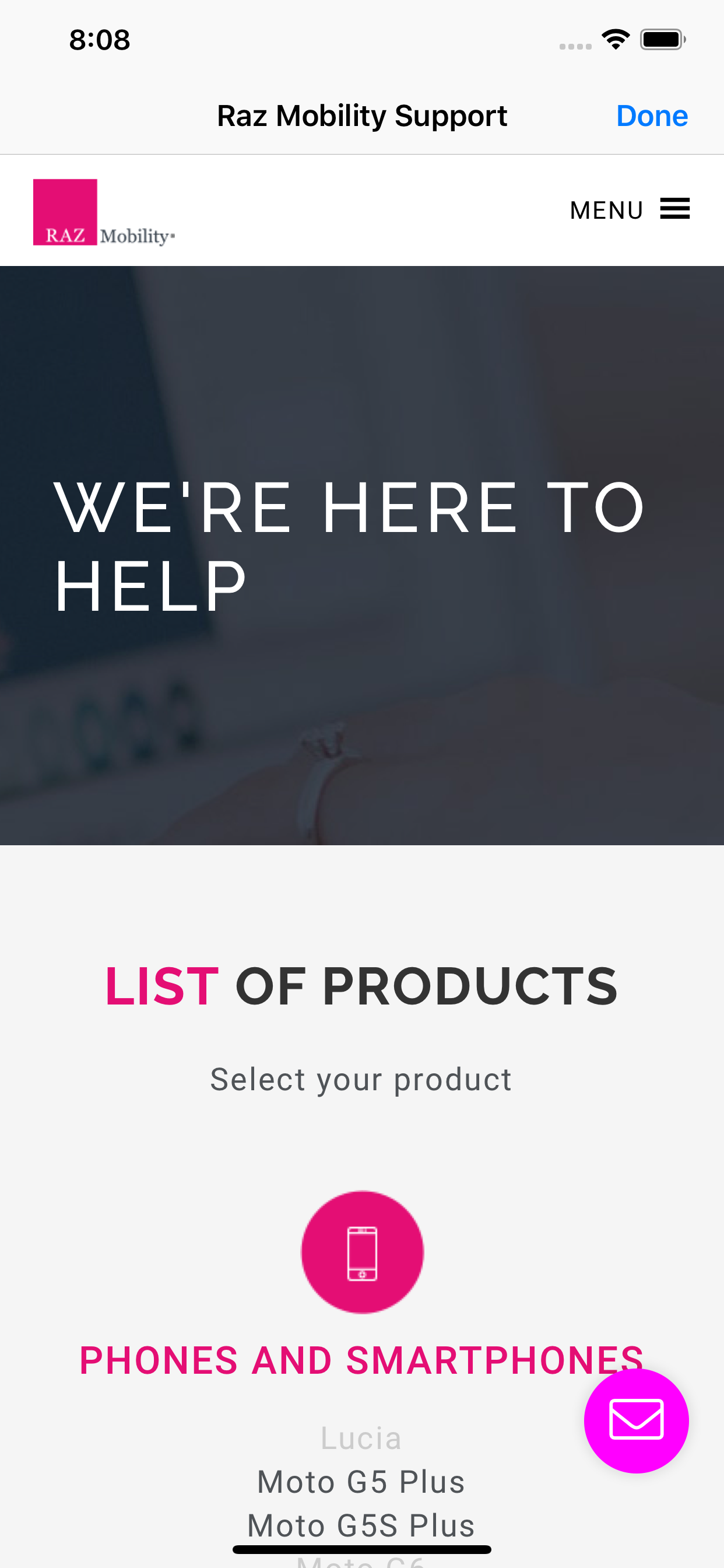 RAZ Mobility Support