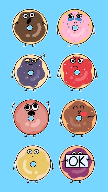 Cute Donuts Stickers