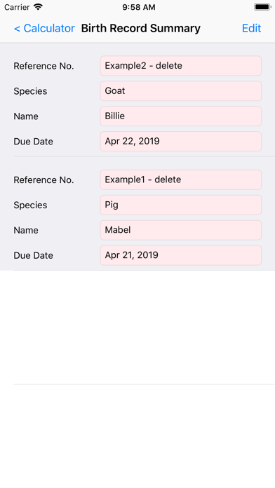 Screenshot #2 pour Gestation Table Calculator