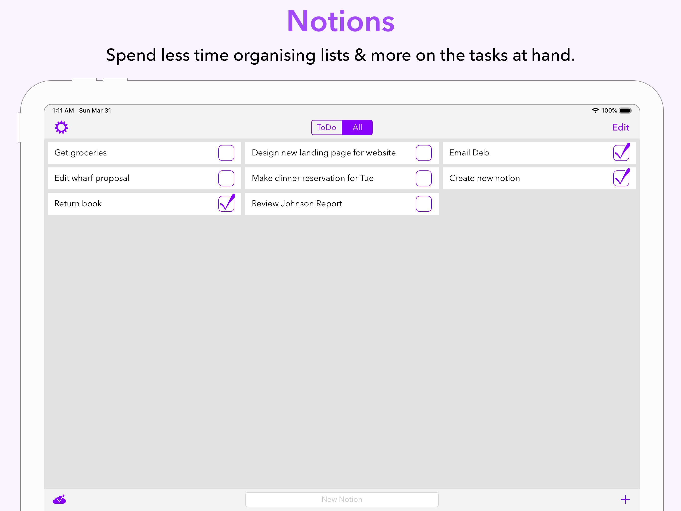 Notions Task Manager