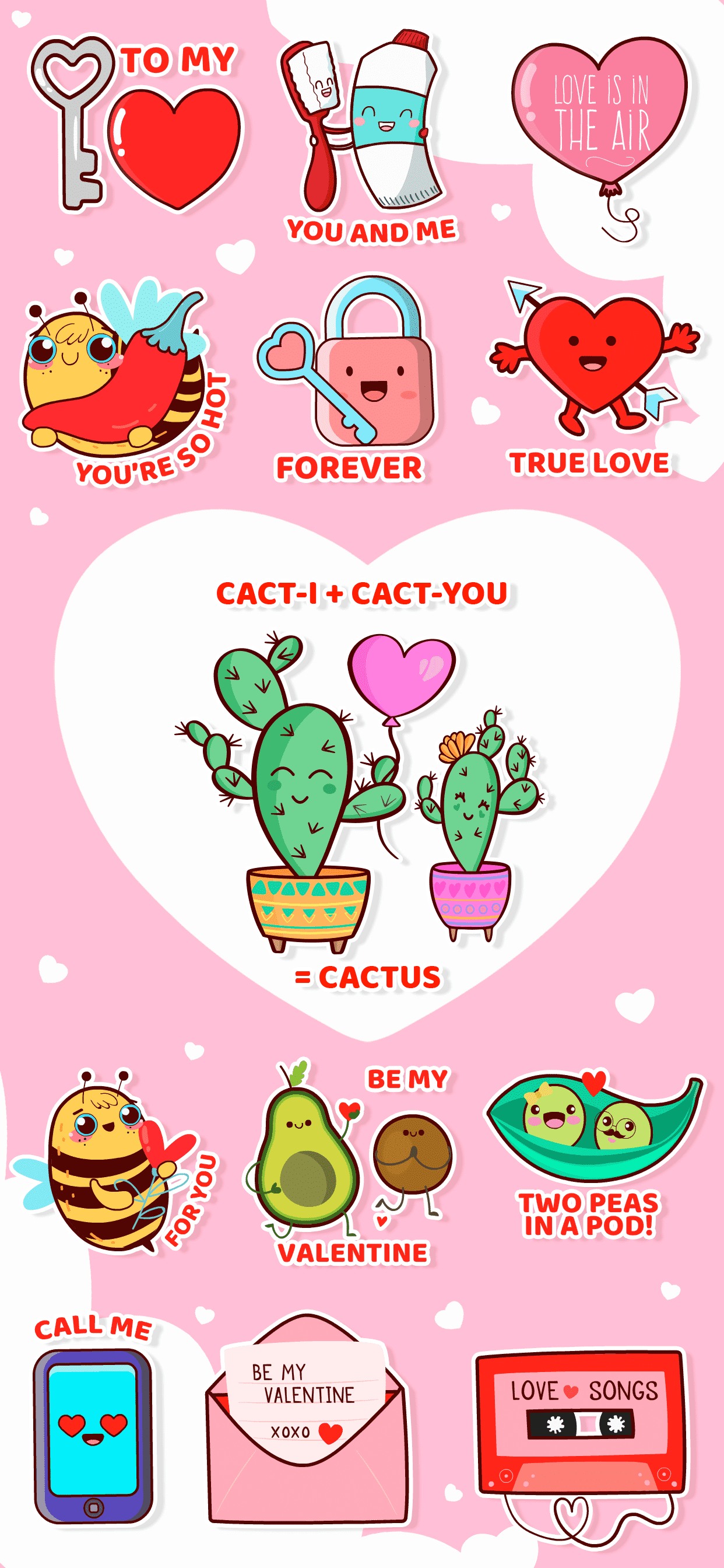 Love Puns: Animated Stickers