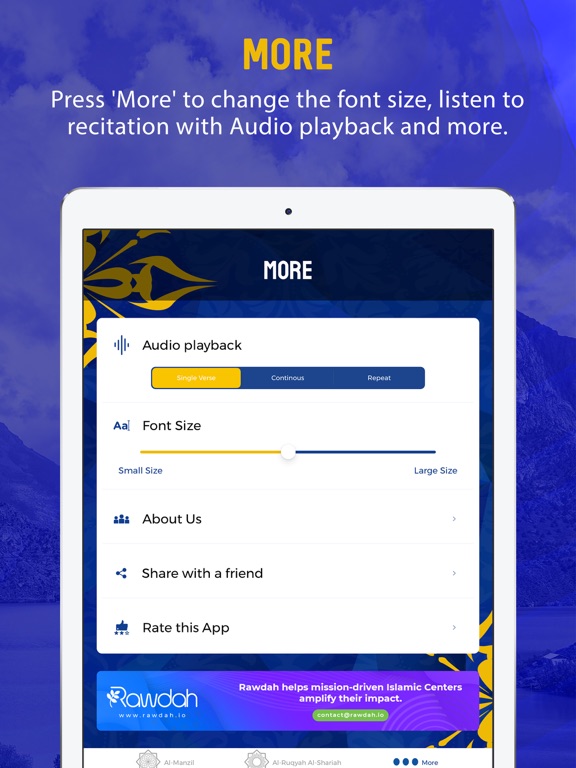Al-Manzil | AlRuqyah AlShariah iPad screenshot 5 - Education app
