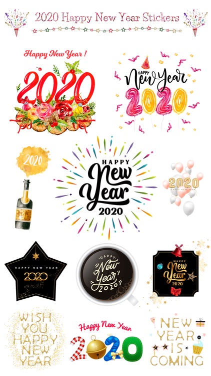 Happy New Year - 2020 Stickers