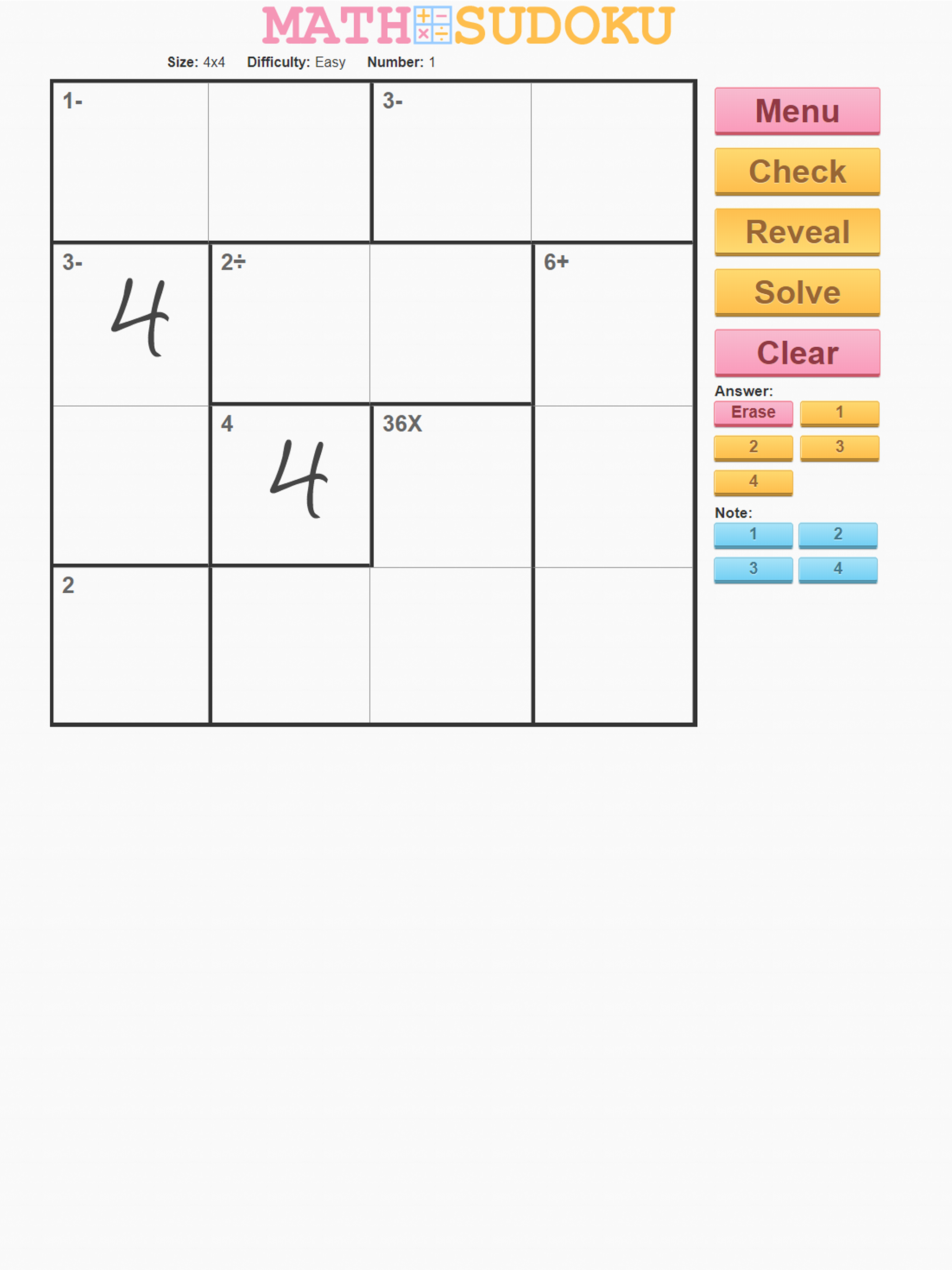 Math Sudoku screenshot 8