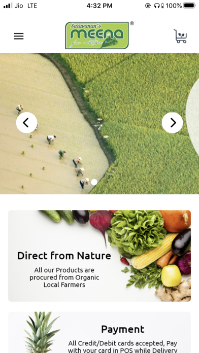 Meena Foods Online Grocery Screenshot