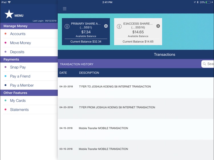 MC Mobile Banking for iPad