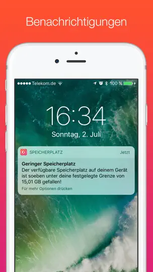 Screenshot von Speicherplatz 3 auf dem iPhone 4