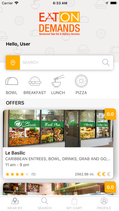 Screenshot #2 pour EAT ON DEMANDS