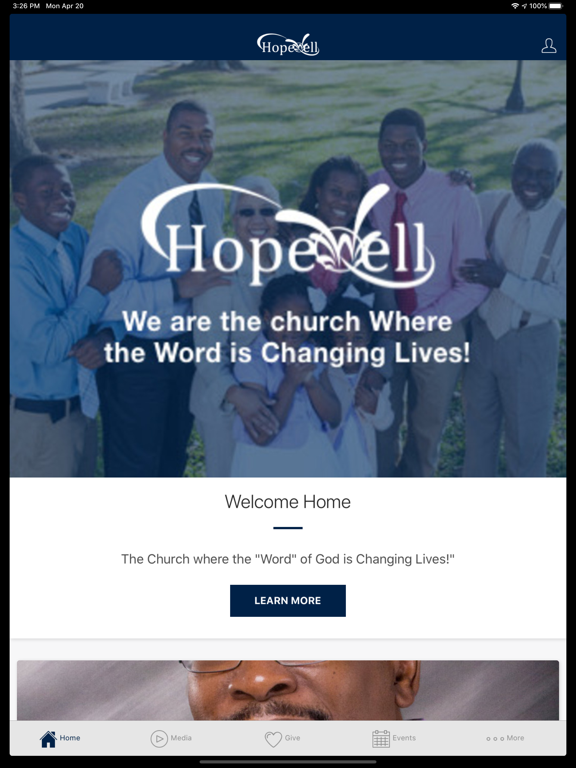 Hopewell Church iPad screenshot 1 - Lifestyle app