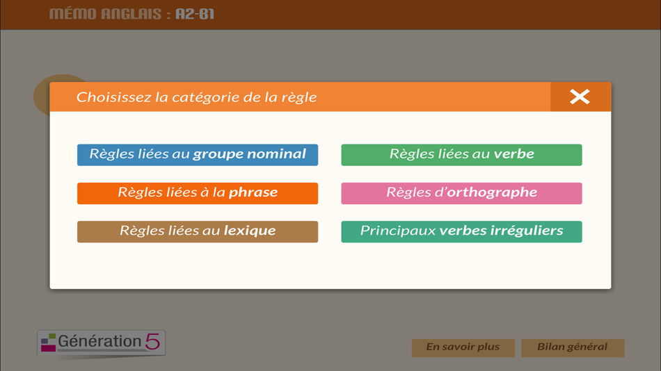 #1. Mémo anglais A2-B1 (iOS) 由: Génération 5