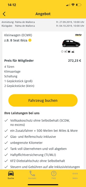 Adac Mietwagen Im App Store