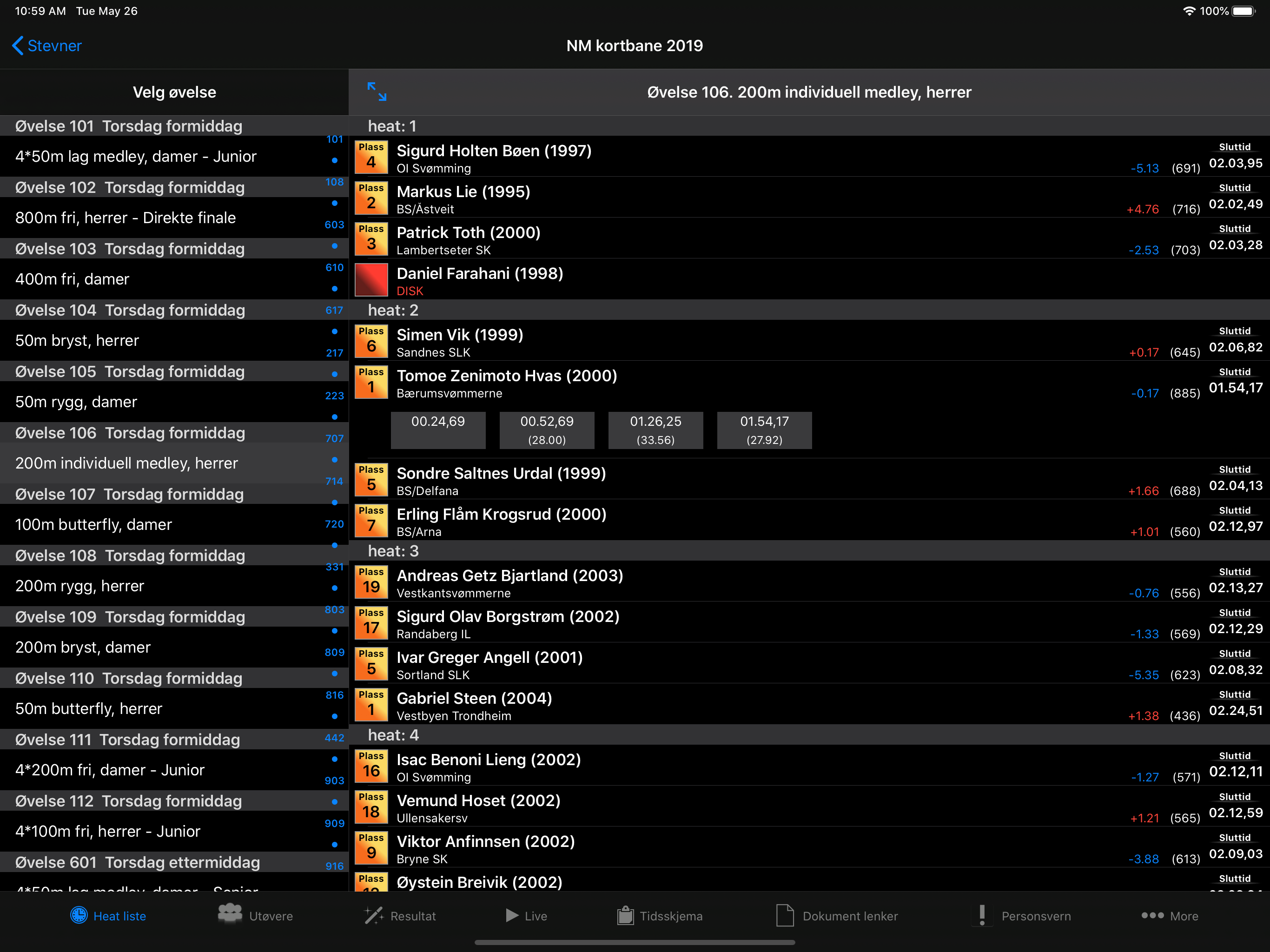 Livetiming Medley Reader 2012 screenshot 17