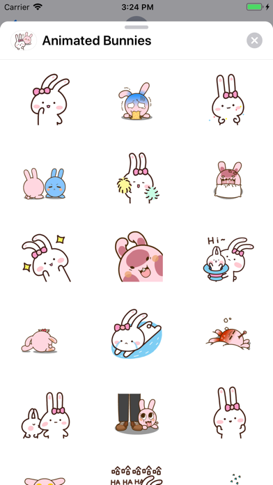 Screenshot #3 pour Animated Bunnies Stickers
