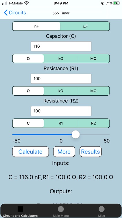Electronics Circuit Calculator screenshot-8
