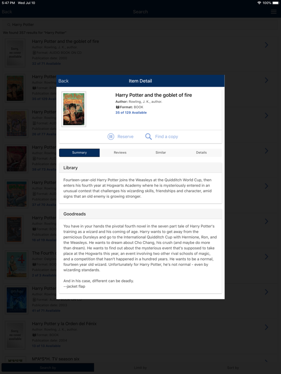 Fremont Library iPad screenshot 5 - Education app