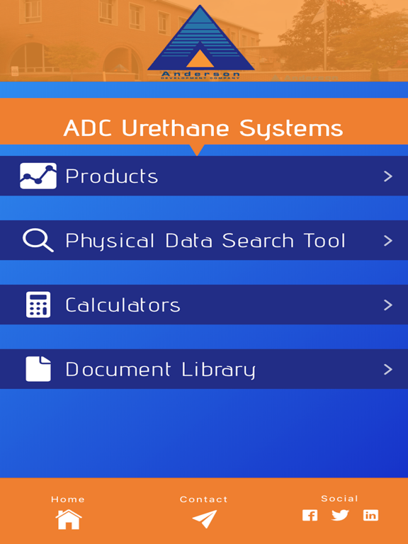 ADC Urethane Systems iPad screenshot 1 - Utilities app