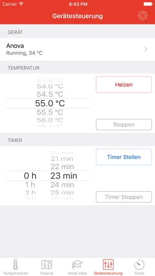 Screenshot von Sous Vide °Celsius auf dem iPhone 4
