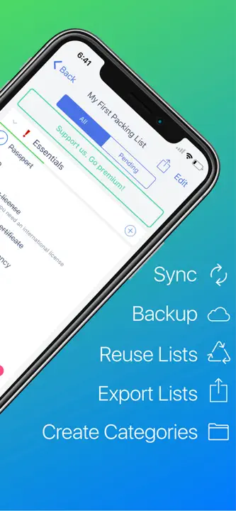 Packing List Checklist: Screenshot 2 von 5