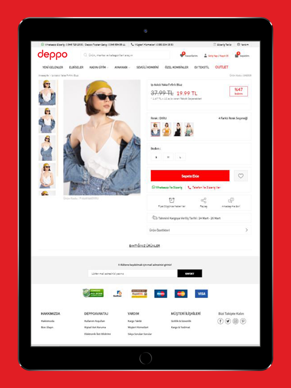 Deppo Avantaj iPad screenshot 4 - Shopping app