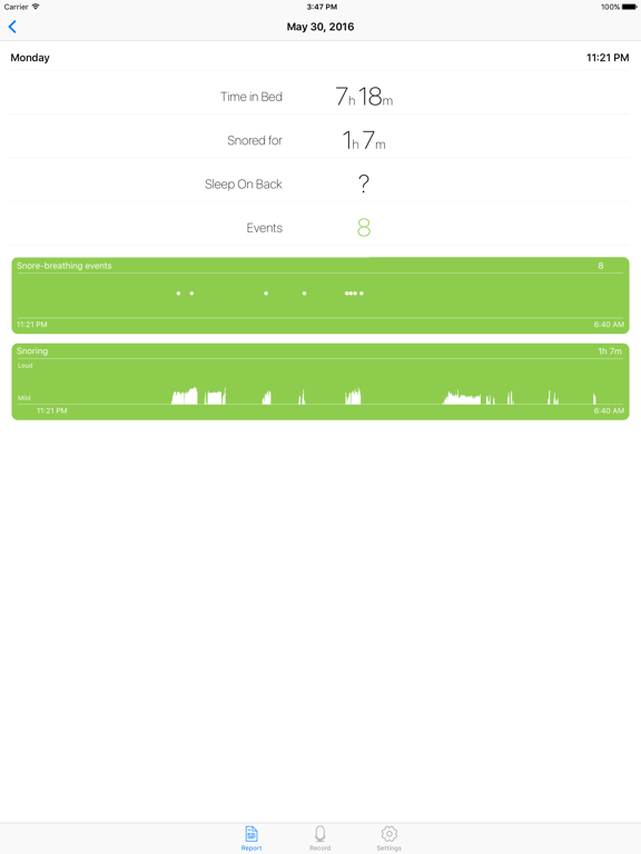 Screenshot #4 pour SnoreTrack - Track/Coach Snore