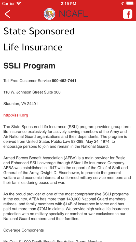 #5. NGAFL (iOS) 由: ENLISTED ASSOCIATION OF THE NATIONAL GUARD OF THE UNITED STATES