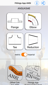 Fittings App ANSI screenshot