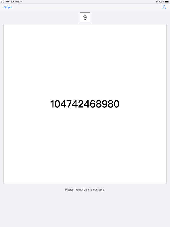 Brain Training with Numbers iPad screenshot