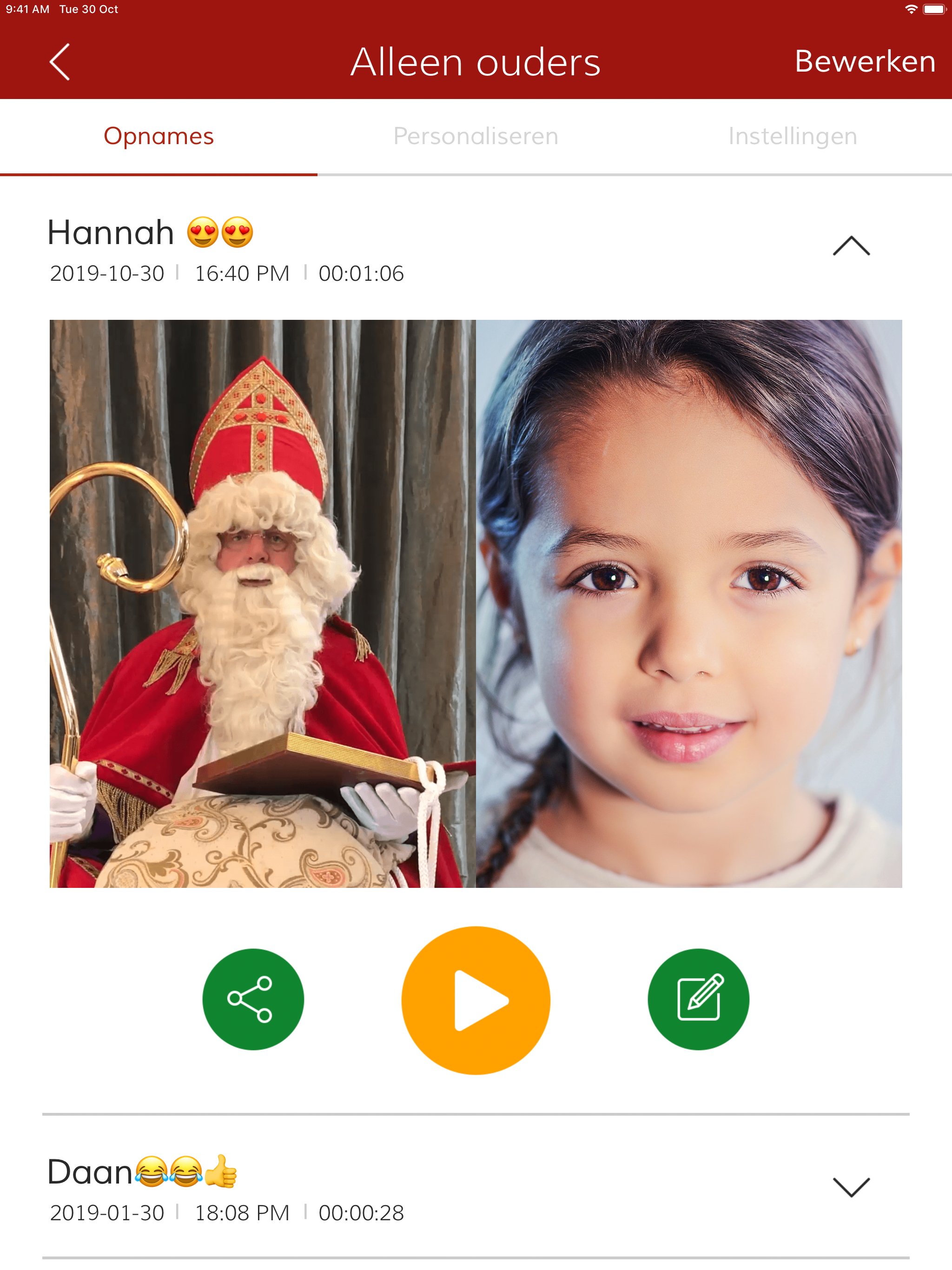 Sinterklaas aan de telefoon!
