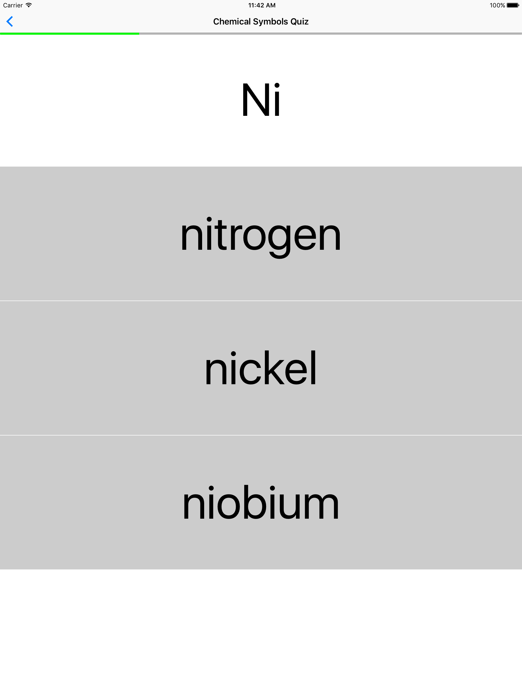 Chemical Symbols Quiz