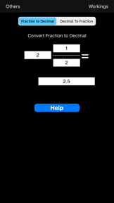 Fractions/Decimals/Fractions screenshot