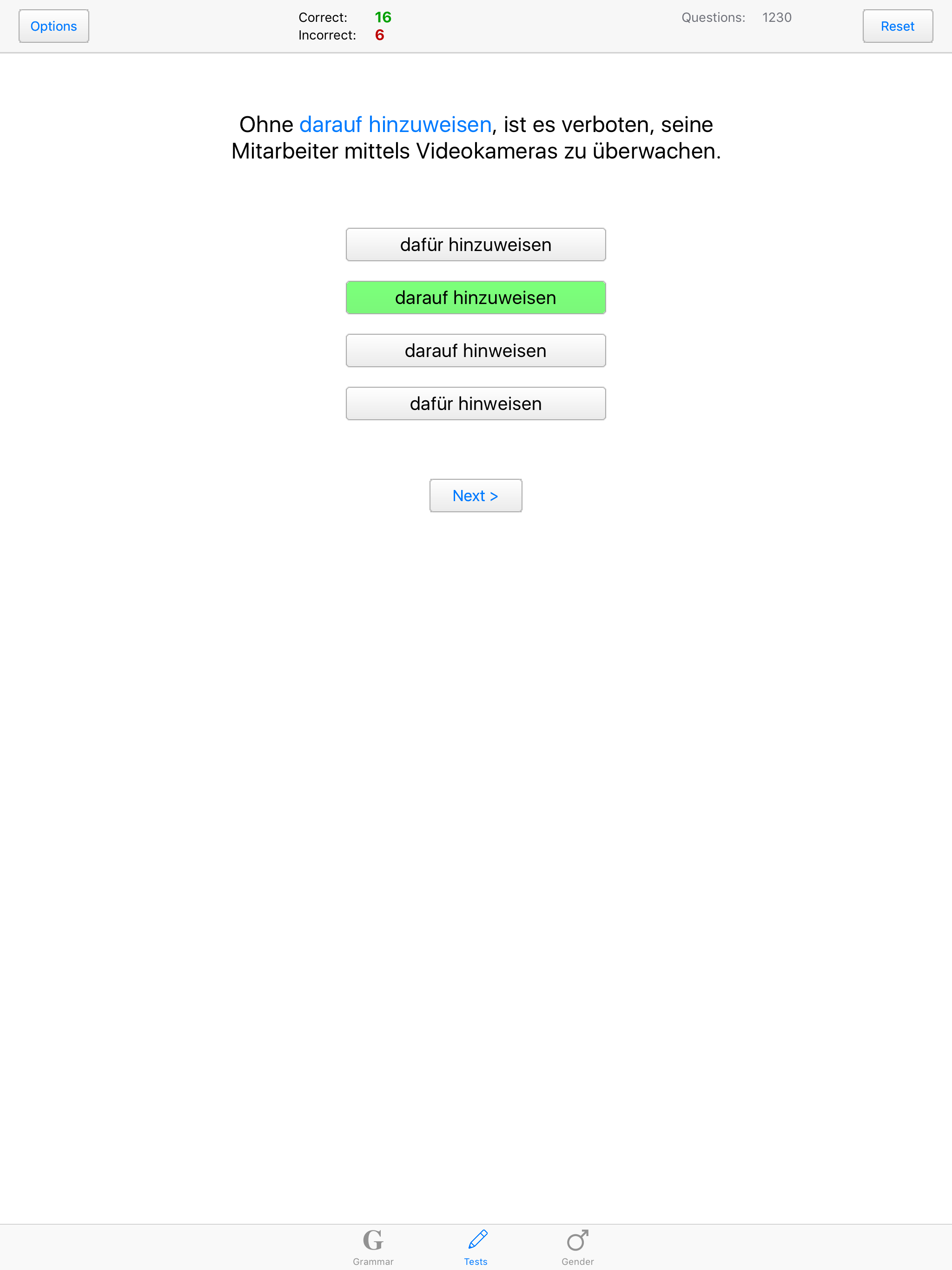 German Grammar with Tests screenshot 11