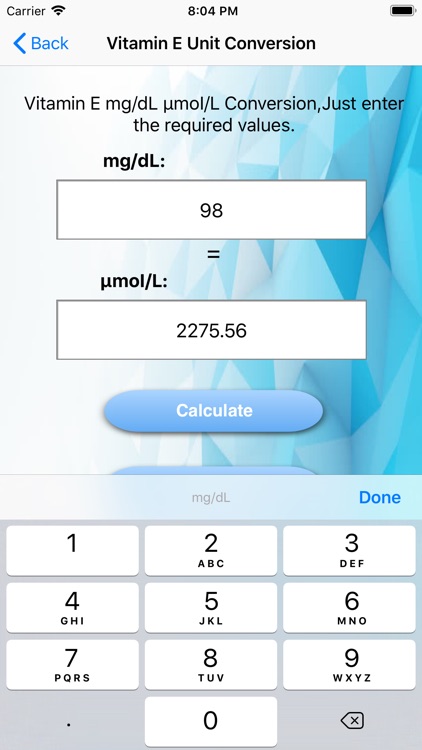 Vitamin E Unit Converter screenshot-5